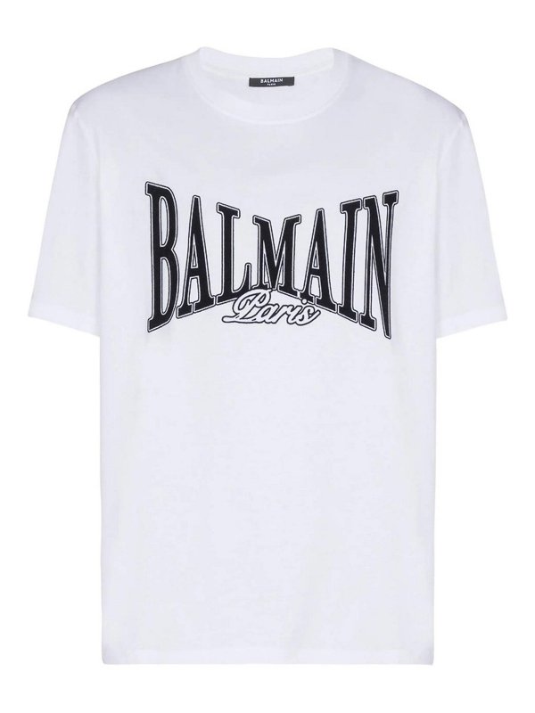 Balmain: T-shirts - T-Shirt - Weiß