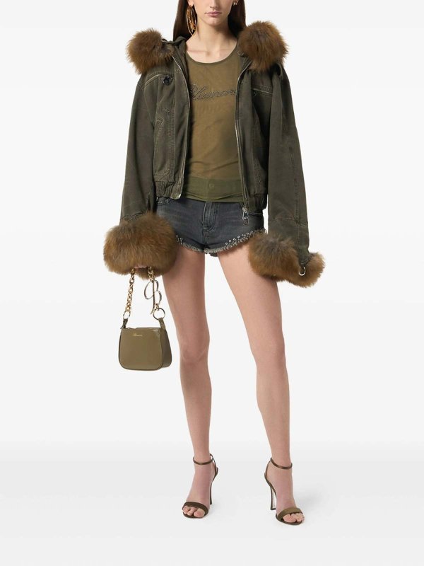 BLUMARINE: denim jacket online - Outerwear