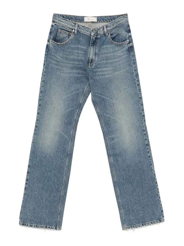 BLUMARINE: Jeans à jambe droite - Jean Droit - Bleu
