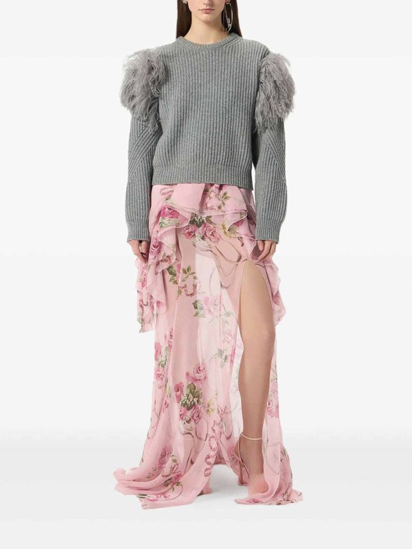 Rundhalspullover - Grau shop online: BLUMARINE