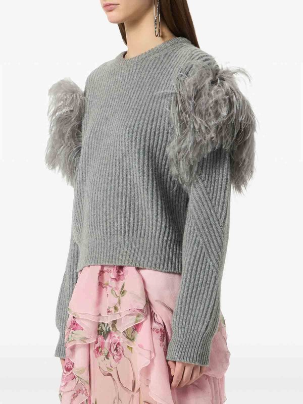 BLUMARINE buy online Rundhalspullover - Grau