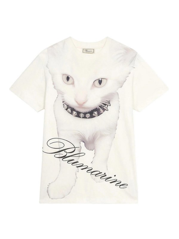 BLUMARINE: Tシャツ - Tシャツ - 白