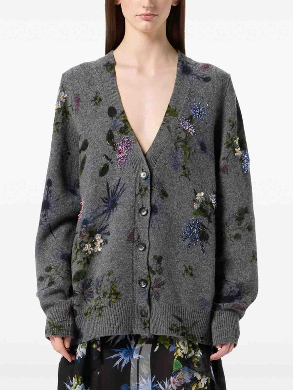 BLUMARINE: Suéteres con cuello pico online - Suéter Cuello Redondo - Gris