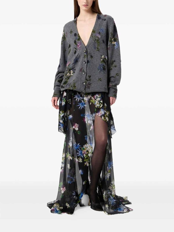 The Best Shops BLUMARINE: Suéteres con cuello pico - Suéter Cuello Redondo - Gris