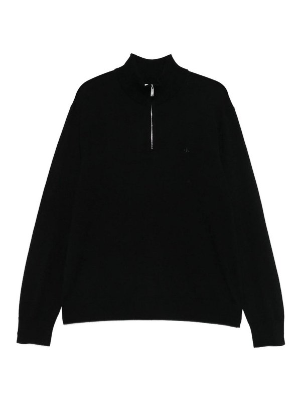 CALVIN KLEIN: クルーネック - クルーネック - 黒