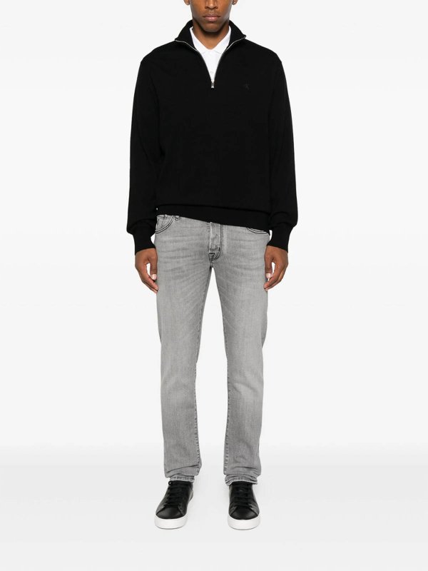 クルーネック - 黒 shop online: CALVIN KLEIN