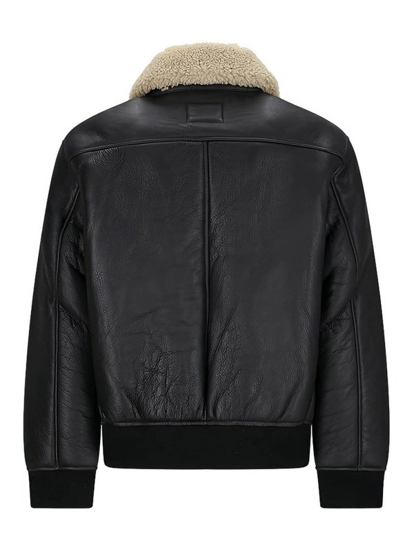 CALVIN KLEIN: Manteaux en cuir online - Manteau En Cuir - Noir