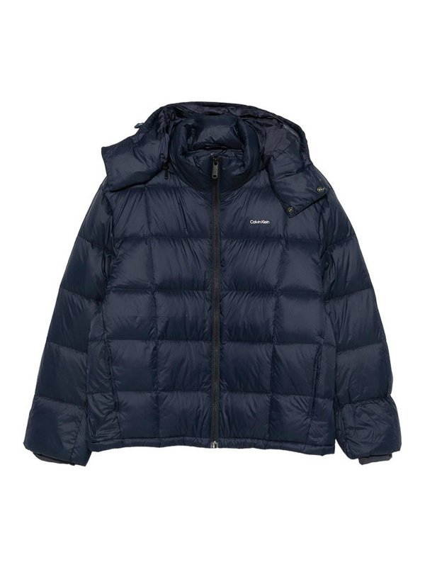 CALVIN KLEIN: Kurze Daunenjacken - Daunenjacke - Blau