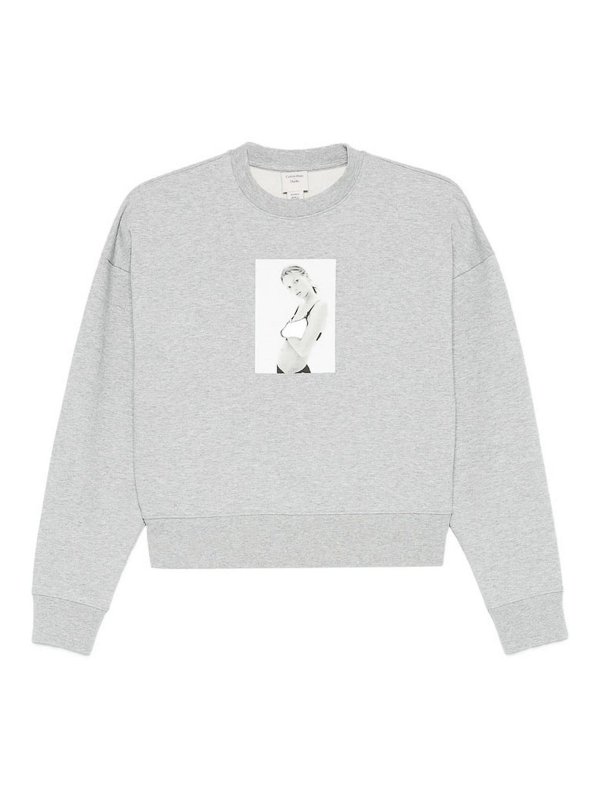 CALVIN KLEIN: Sweatshirts & Pulls - Sweat-Shirts - Gris