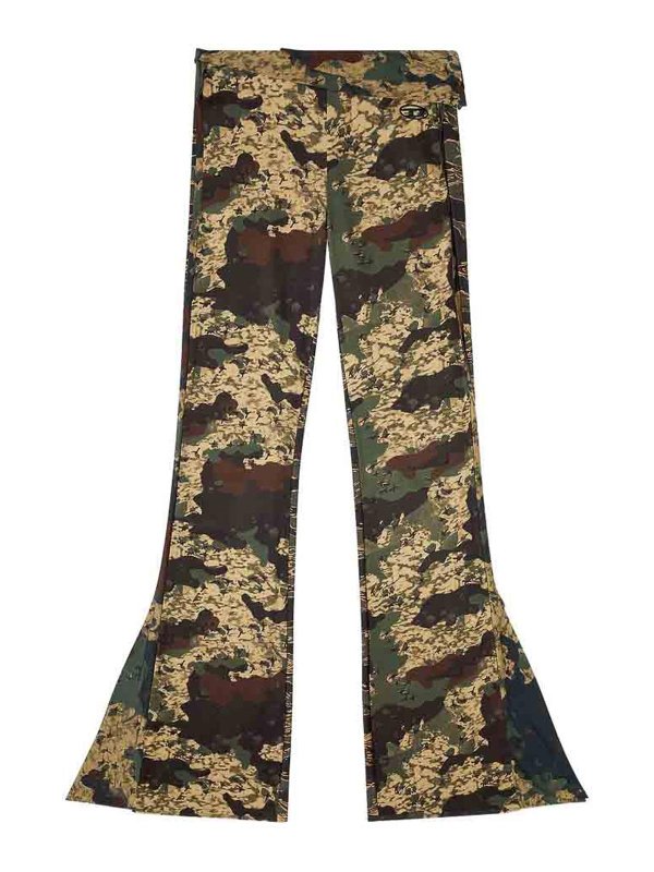 DIESEL: ベルボトムジーンズ - フレアジーンズ - 緑