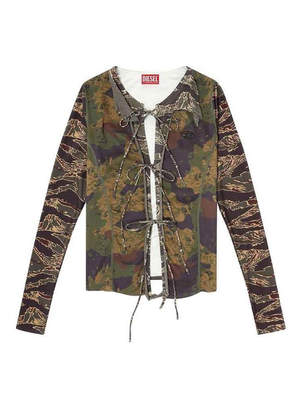 DIESEL: トップス＆タンクトップ - トップ/タンクトップ - 緑