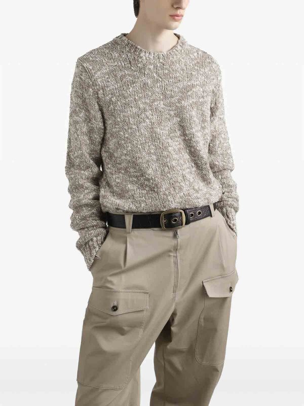 The Best Shops DOLCE & GABBANA: Suéteres con cuello pico - Suéter Cuello Redondo - Beis