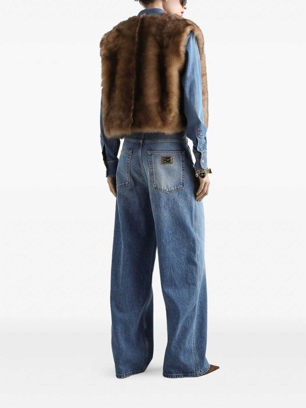 DOLCE & GABBANA buy online 毛皮/ムートンコート - ブラウン