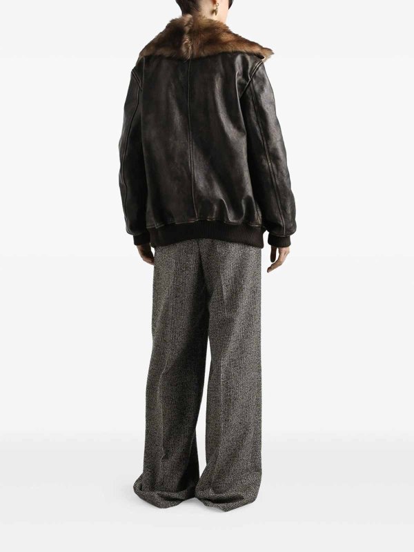 DOLCE & GABBANA buy online レザーコート - ブラウン