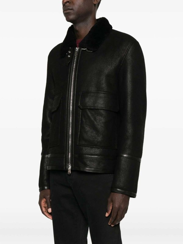 レザージャケット - 黒 shop online: DONDUP