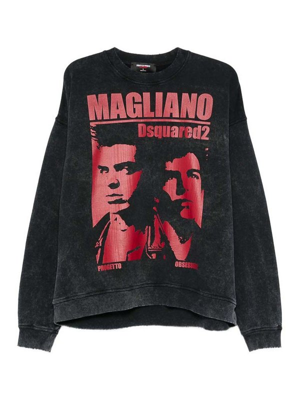 DSQUARED2: Sudaderas y suéteres - Sudadera - Negro