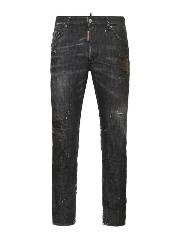 DSQUARED2: Jeans pitillos - Vaqueros Pitillos - Negro