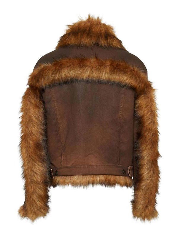 DSQUARED2: leather coats online - Coat