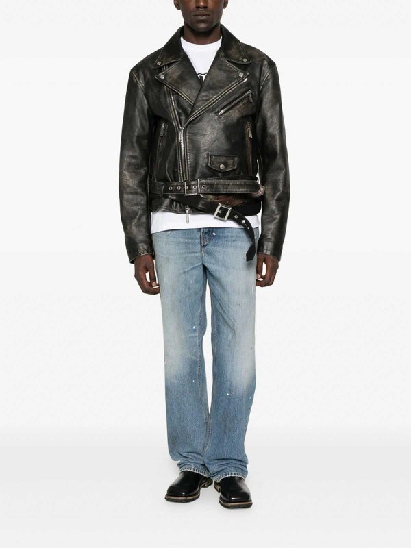 Ledermantel - Schwarz shop online: DSQUARED2