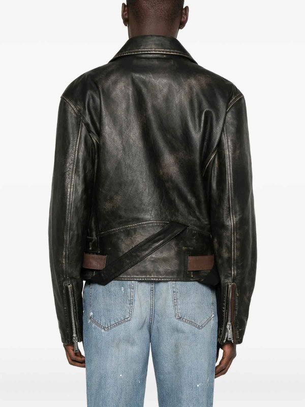 DSQUARED2 buy online Ledermantel - Schwarz