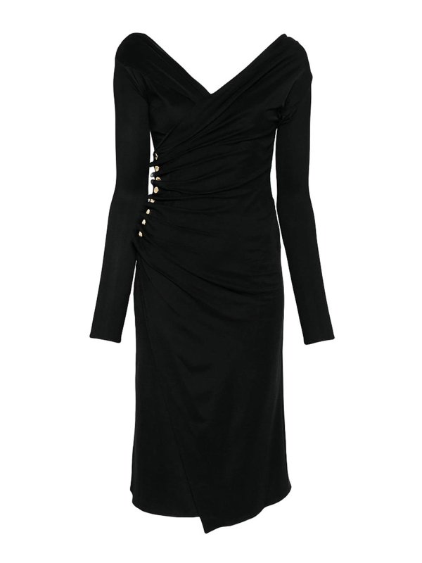 ELISABETTA FRANCHI: Robe longueur genou - Robe Au Genou - Noir