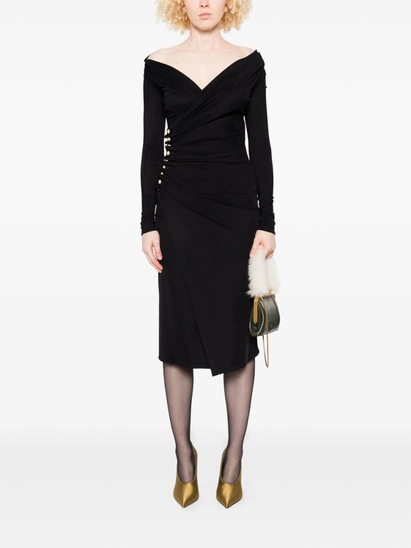 ELISABETTA FRANCHI: Robe longueur genou online - Robe Au Genou - Noir