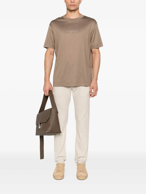 EMPORIO ARMANI: T-shirts online - T-Shirt - Braun