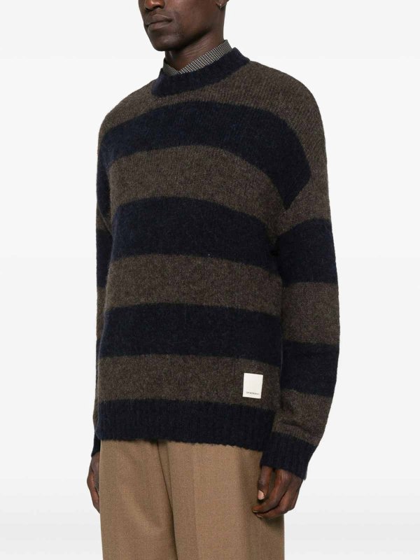 EMPORIO ARMANI: クルーネック online - クルーネック - ブラウン