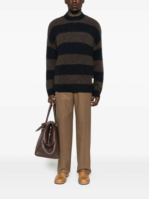 クルーネック - ブラウン shop online: EMPORIO ARMANI