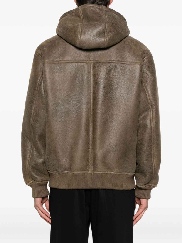 The Best Shops EMPORIO ARMANI: レザージャケット - レザージャケット - ブラウン