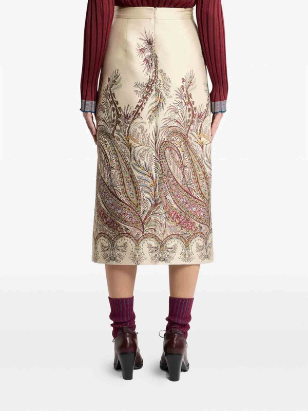 ETRO buy online Falda Larga - Beis