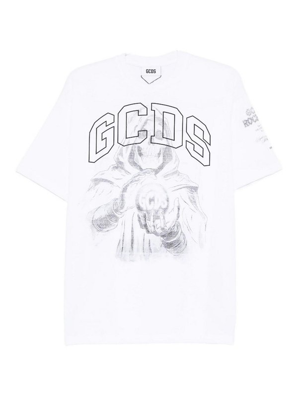 GCDS: Camisetas - Camiseta - Blanco
