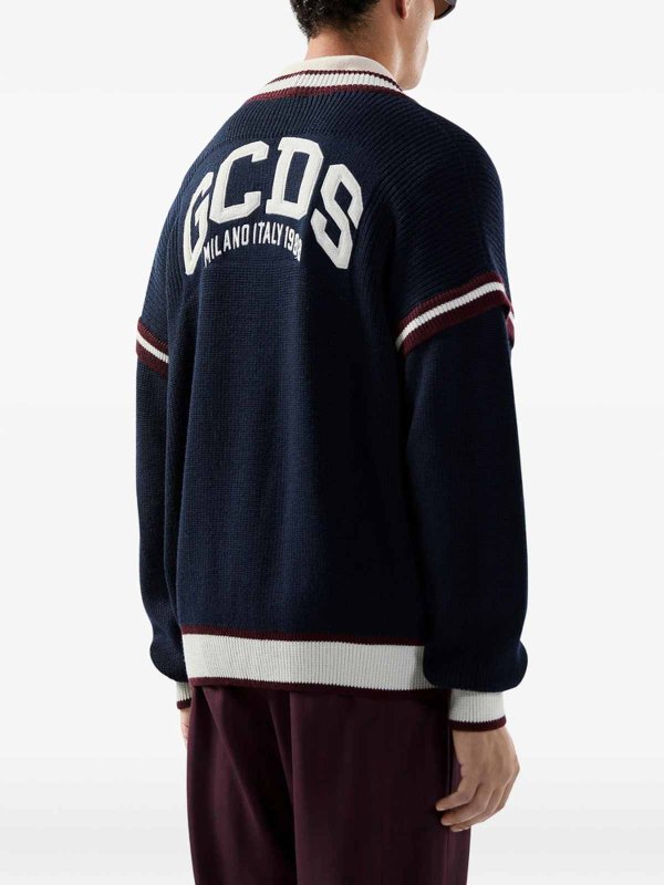 The Best Shops GCDS: Pull col rond - Pull Col Rond - Bleu