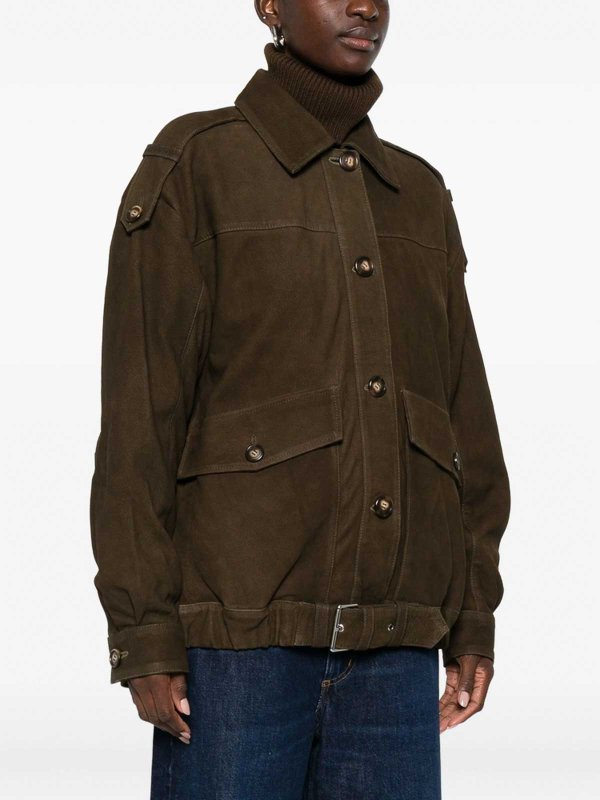 The Best Shops Iro: Lederjacken - Lederjacke - Grün