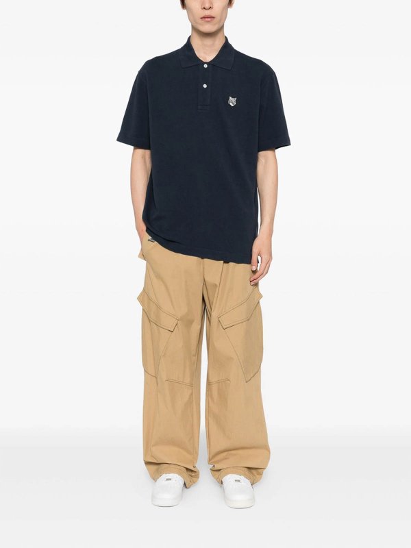 The Best Shops MAISON KITSUNÉ: Strickpullover mit Rundhalsausschnitt - Rundhalspullover - Blau