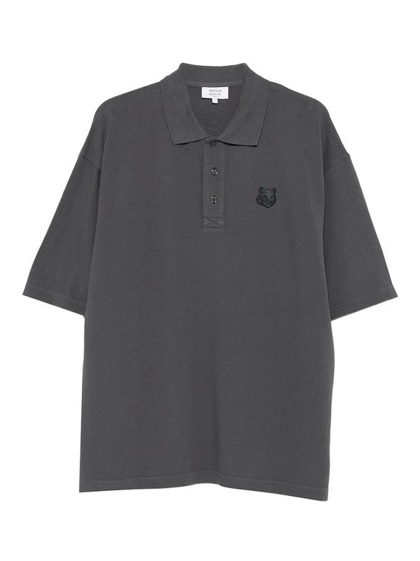 MAISON KITSUNÉ: Suéteres con cuello pico - Suéter Cuello Redondo - Gris