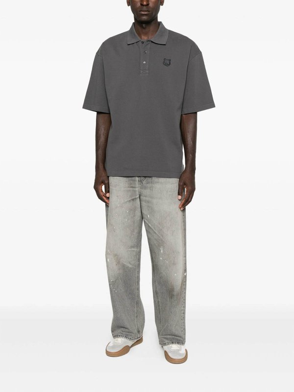 The Best Shops MAISON KITSUNÉ: Suéteres con cuello pico - Suéter Cuello Redondo - Gris