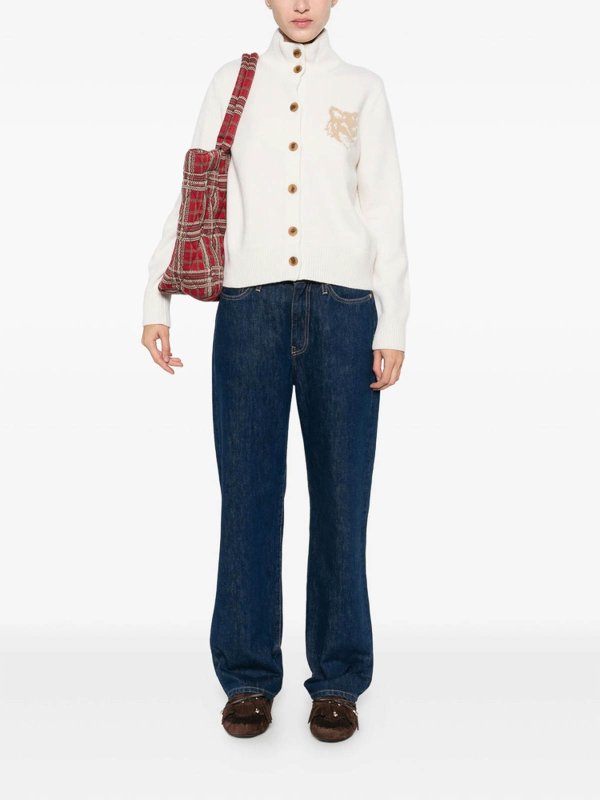 MAISON KITSUNÉ: Suéteres con cuello pico online - Suéter Cuello Redondo - Blanco