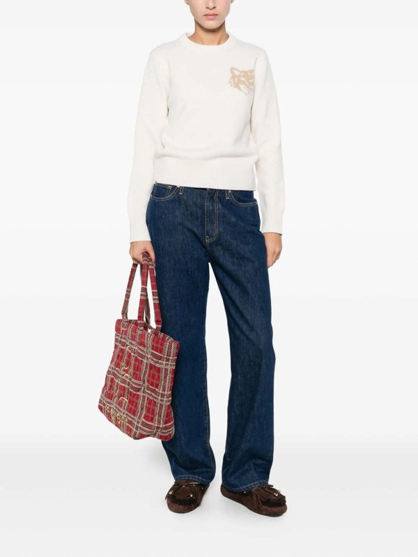 MAISON KITSUNÉ buy online Rundhalspullover - Weiß