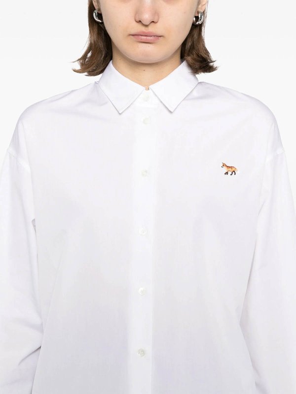 シャツ - 白 shop online: MAISON KITSUNÉ