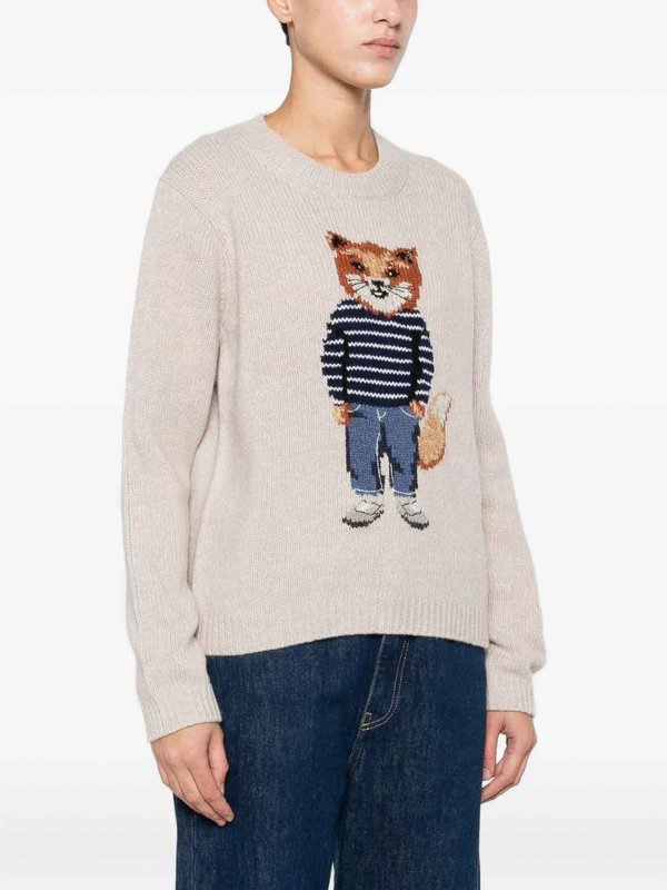 Suéter Cuello Redondo - Beis shop online: MAISON KITSUNÉ