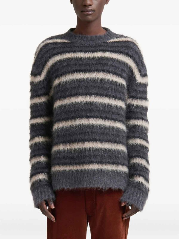 Pull Col Rond - Bleu Foncé shop online: Marni