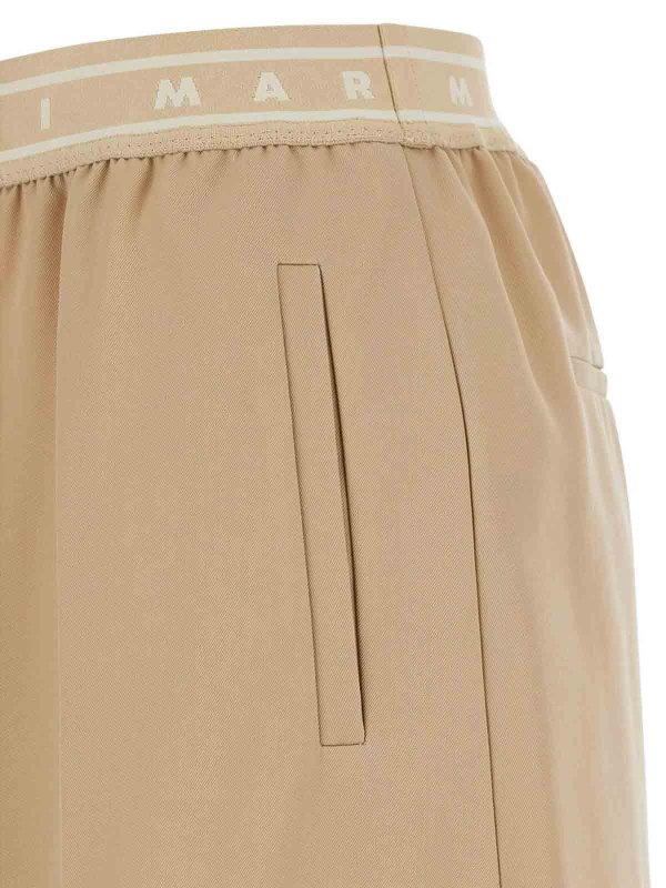 Marni: Pantalons casual online - Pantalons Décontractés - Beige