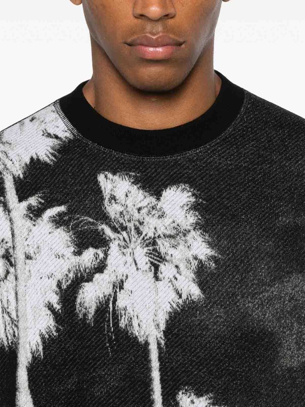 The Best Shops Palm Angels: Suéteres con cuello pico - Suéter Cuello Redondo - Negro