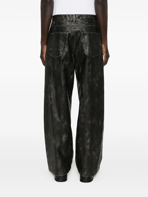 Palm Angels: flared jeans online - Leather Pant