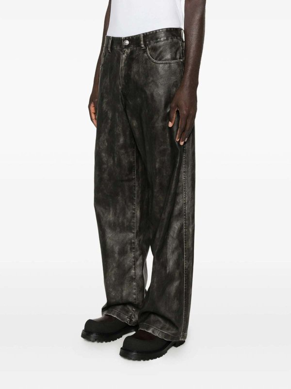 The Best Shops Palm Angels: flared jeans - Leather Pant