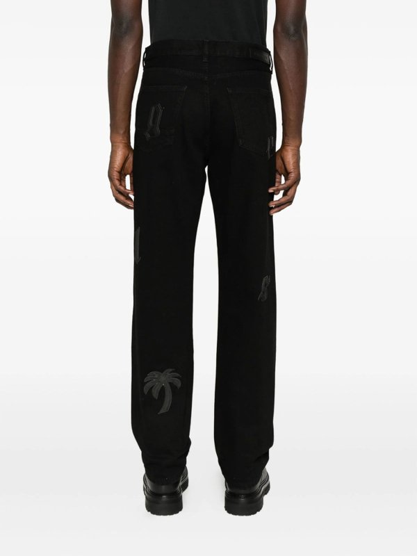 The Best Shops Palm Angels: Jeans à jambe droite - Jean Droit - Noir