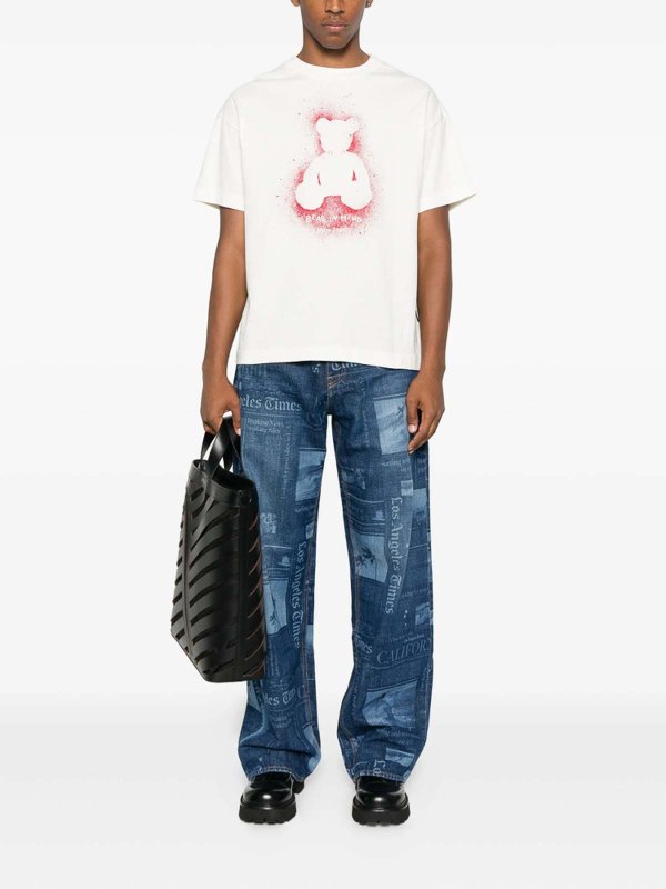 The Best Shops Palm Angels: ベルボトムジーンズ - フレアジーンズ - ブルー