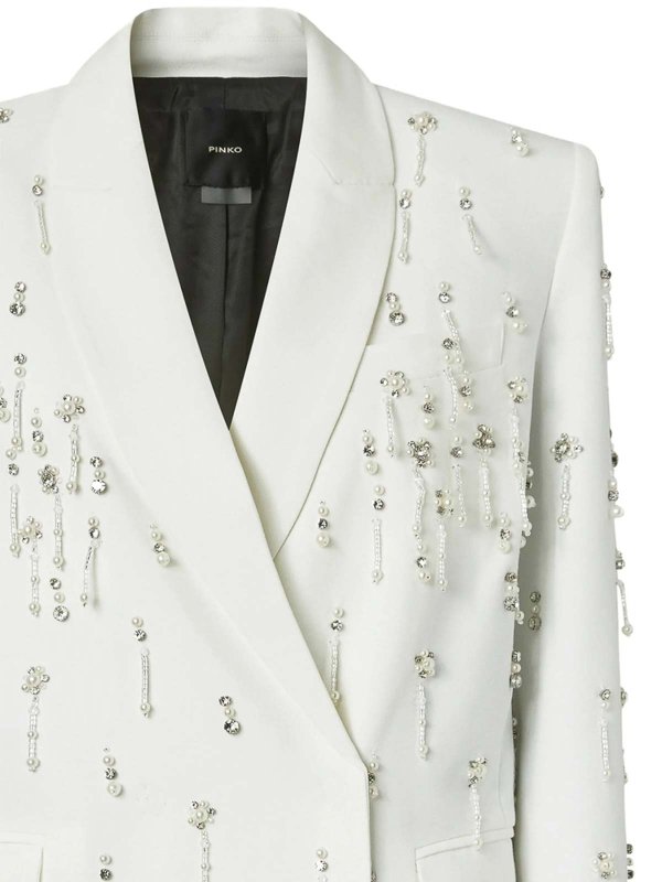 The Best Shops Pinko: Vestes de costume - Blazer - Blanc