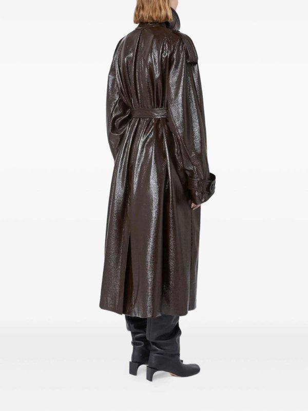 SPORTMAX: Ledermäntel online - Ledermantel - Braun